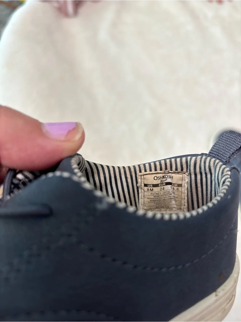Oshkosh dress shoes sneaker navy boys size 8